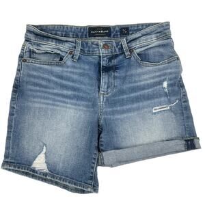 Lucky Brand Denim‎ Shorts The Roll Up Mid Rise Destroyed Jean Short Women's 6